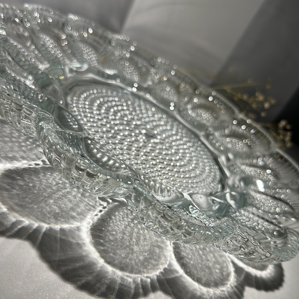 Vintage 1960s Indiana Clear Glass Hobnail Deviled Egg Dish - Picture 10 of 12